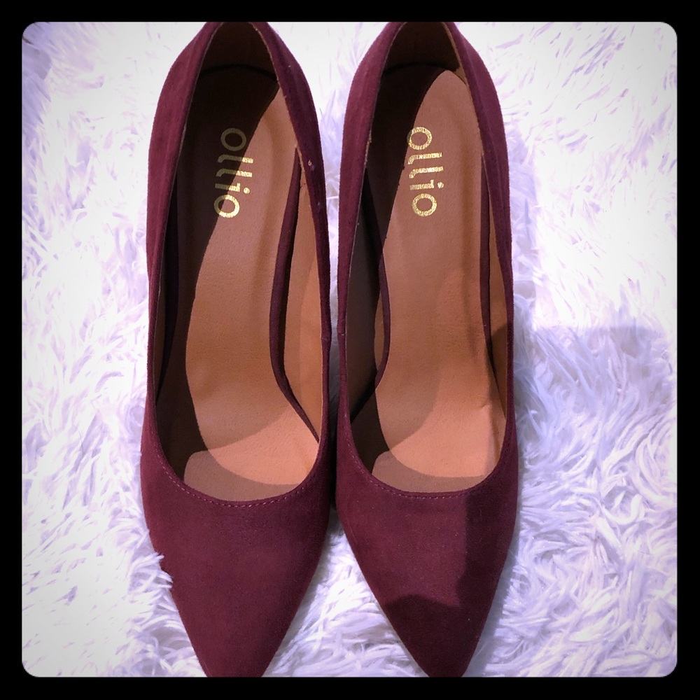 Maroon heels. Worn once